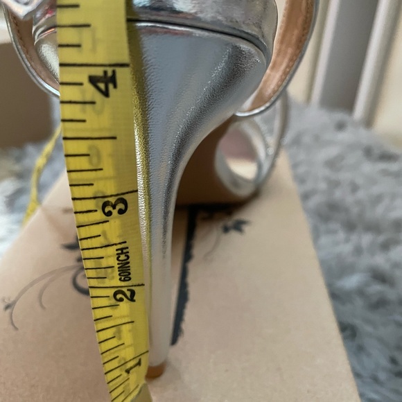 Elegant Silver Strappy Heels - Picture 10 of 10